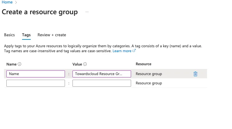 Azure Create a Resource GRoup 2