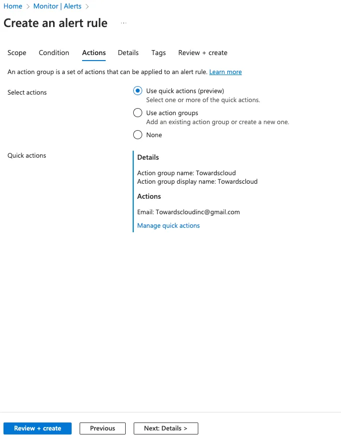 Azure Create Monitor Rule 6