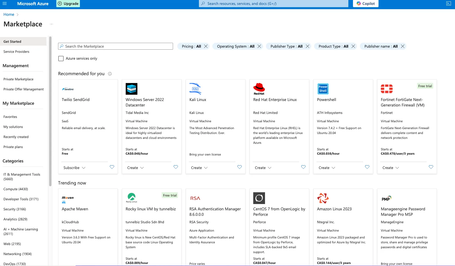 Azure Marketplace