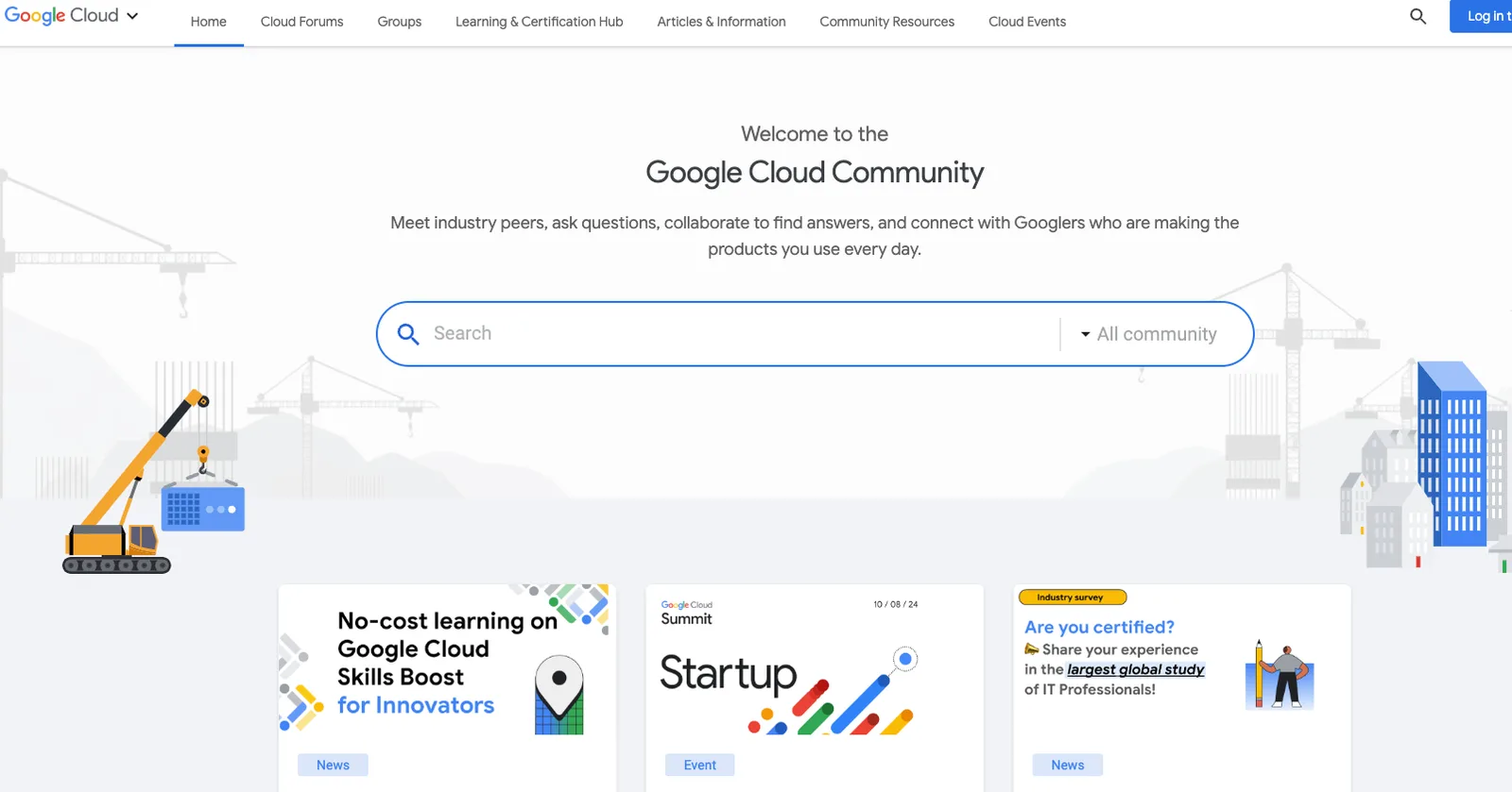 Google Cloud Community Page