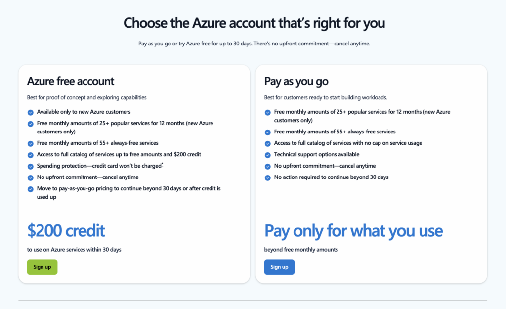 Azure-Free-Account-Setup-Offering